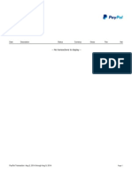 Transaction History: Aug 2, 2014 Through Aug 9, 2014