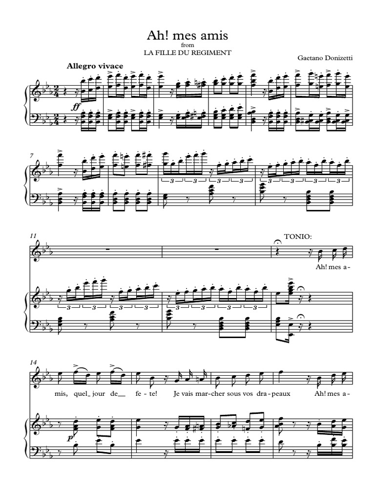 Ah! mes amis Musique classique Théâtre