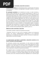 La Diferencia Entre Crecimiento y Desarrollo Económico