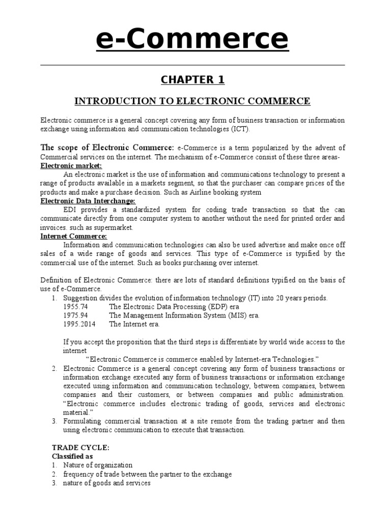E Commerce | PDF | Strategic Management | E Commerce