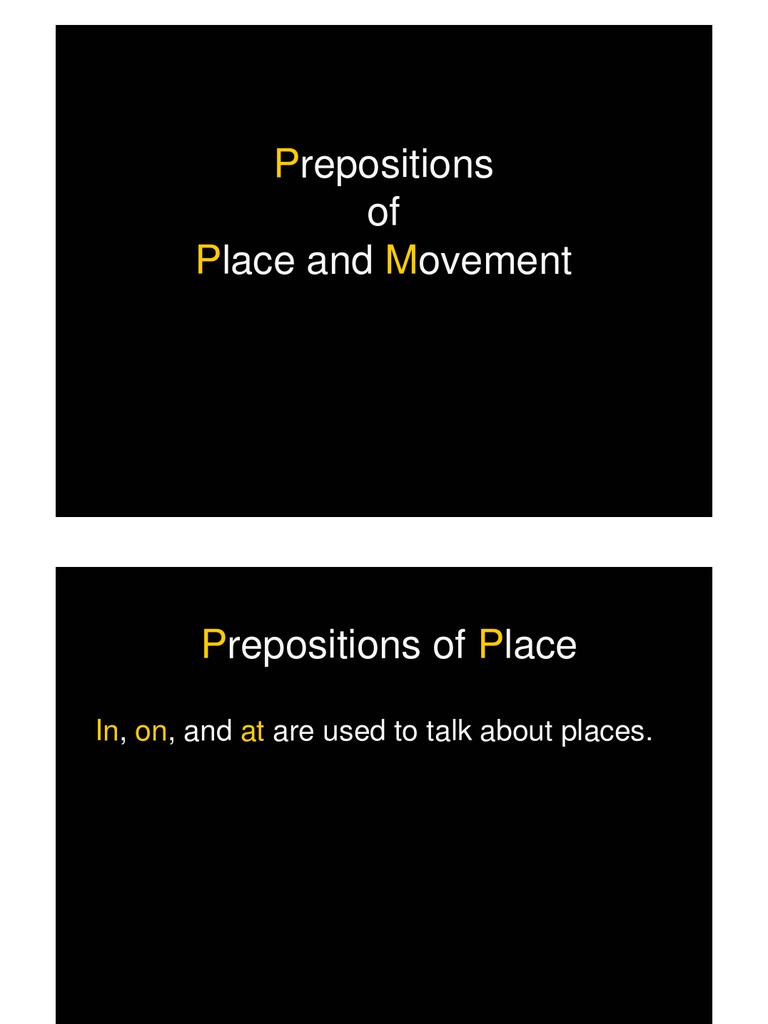 Prepositions of Place and Movement | PDF | Transport | Leisure