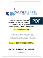 Apostila de Questões Comentadas Dir Trab e Proc Trab - Bruno Klippel