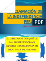 Proclamación de La Independencia Peruana