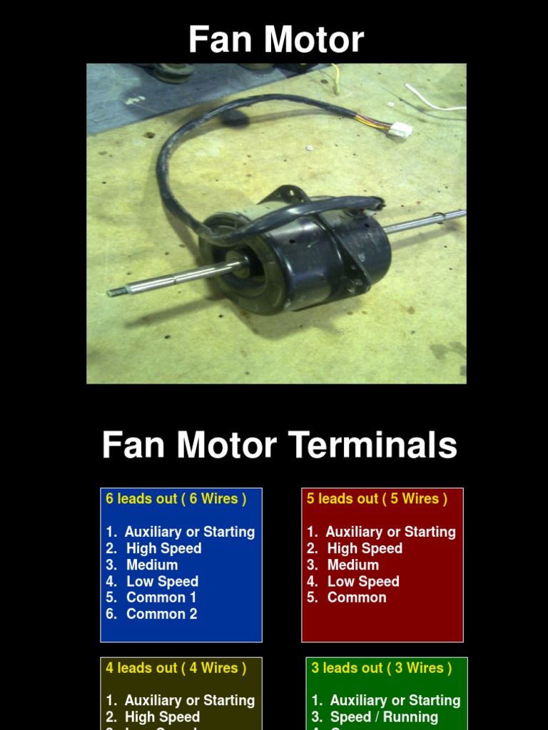 Fan Motor Terminal Identification Electrical Resistance And