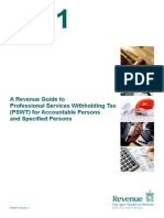 A Revenue Guide To Professional Services Withholding Tax (PSWT) For Accountable Persons and Specified Persons