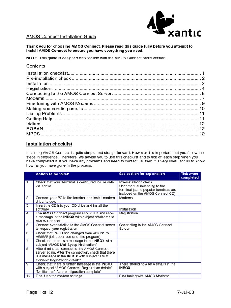 Amos Quick Start Guide | PDF