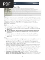 Contingency Planning Policy Template