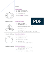 Capsule: Geometric Shapes Formulas