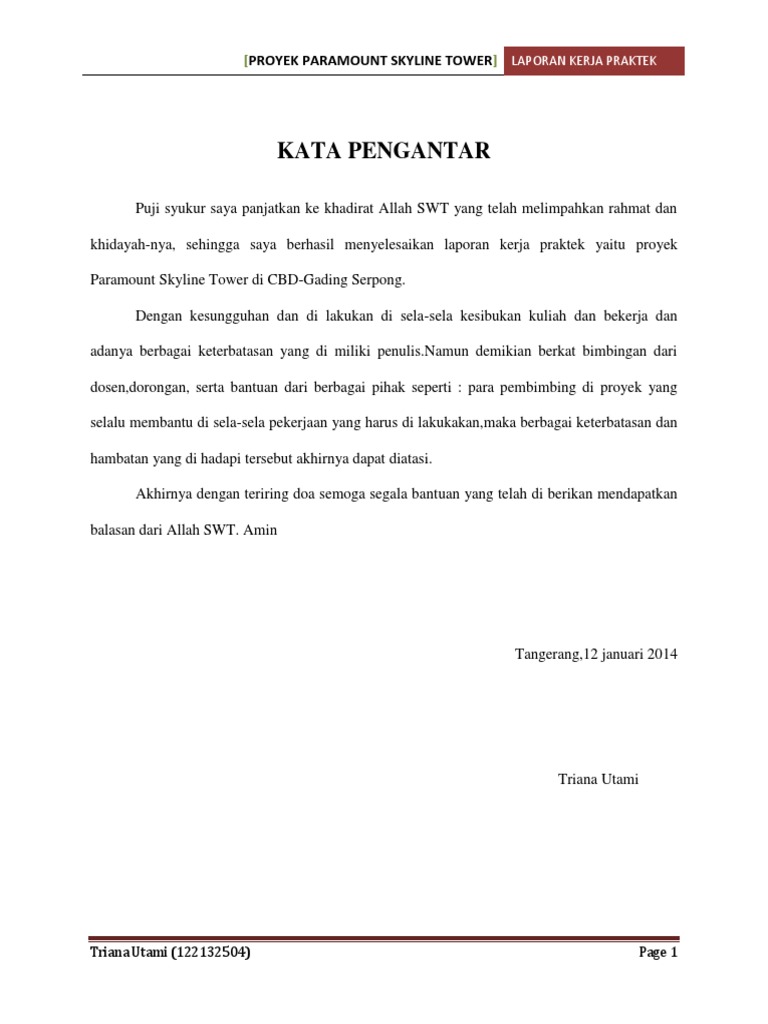 Laporan Kerja Praktek