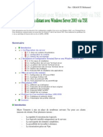 Mise en Place D'un Réseau Distant Avec Windows Server 2003 Via TSE