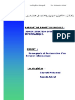 Sauvegarde et Restauration d’un Serveur Informatique