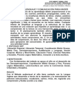 Enfoque Del Lenguaje y Comunicación para Kinder