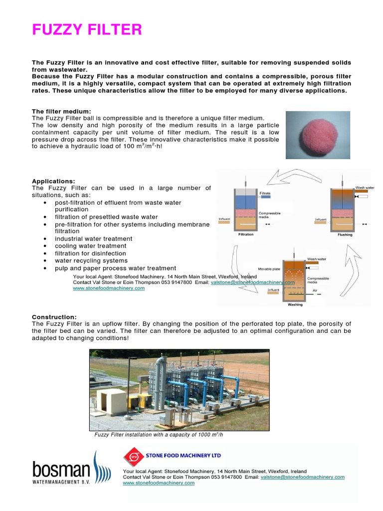 Fuzzy Filter for Wastewater Treatment | PDF | Filtration | Water ...
