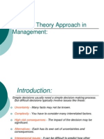 Decision Theory Approach in Management