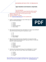 PDF On Ages Questions and Answers