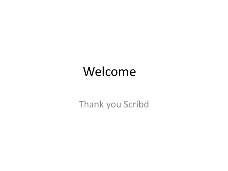 Welcome | PDF