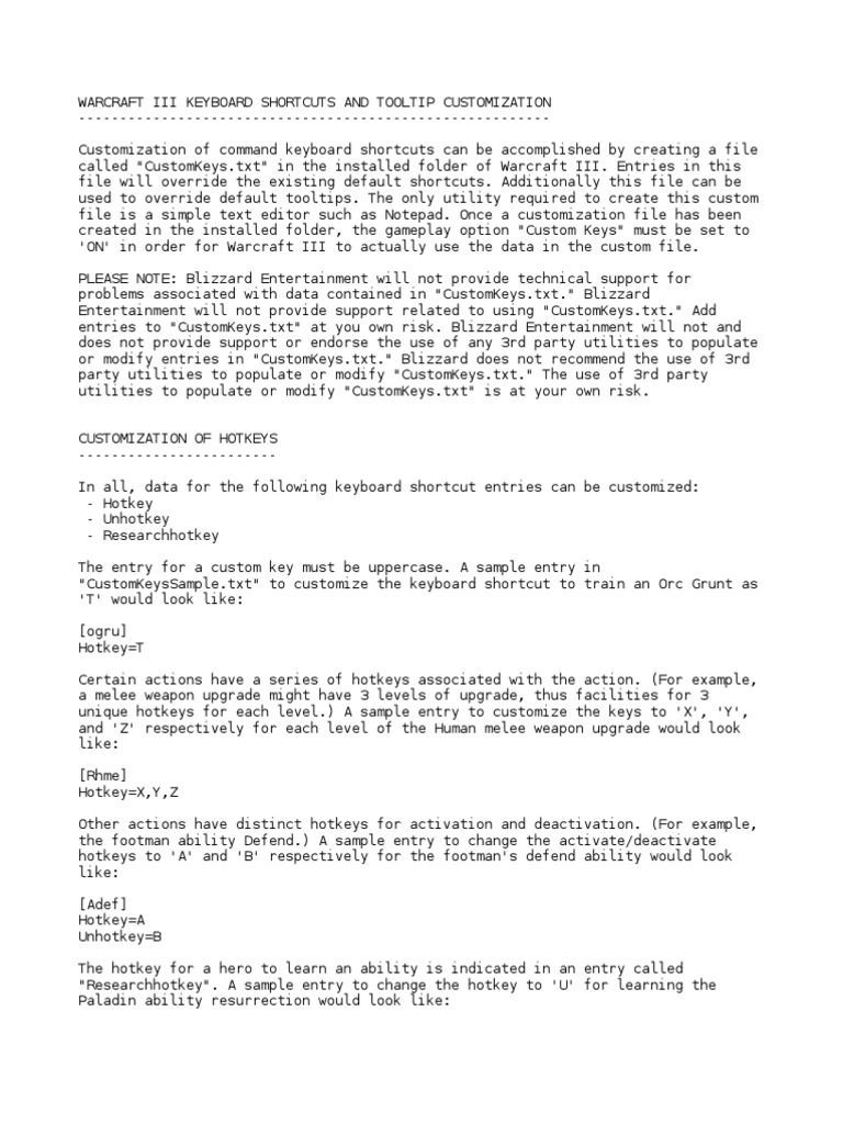 Custom Key Info | PDF