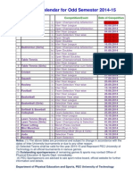 SportsCalender2014 15 For Odd Semester