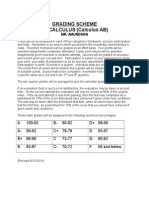 calculus grading scheme