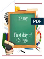 It's My First Day of College!