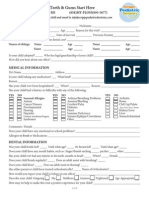 Scripps Pediatric Dentistry New Patient Form