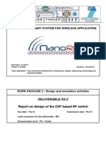 Carbon Based Smart System For Wireless Application: Deliverable D2.2 Report On Design of The CNT Based RF Switch