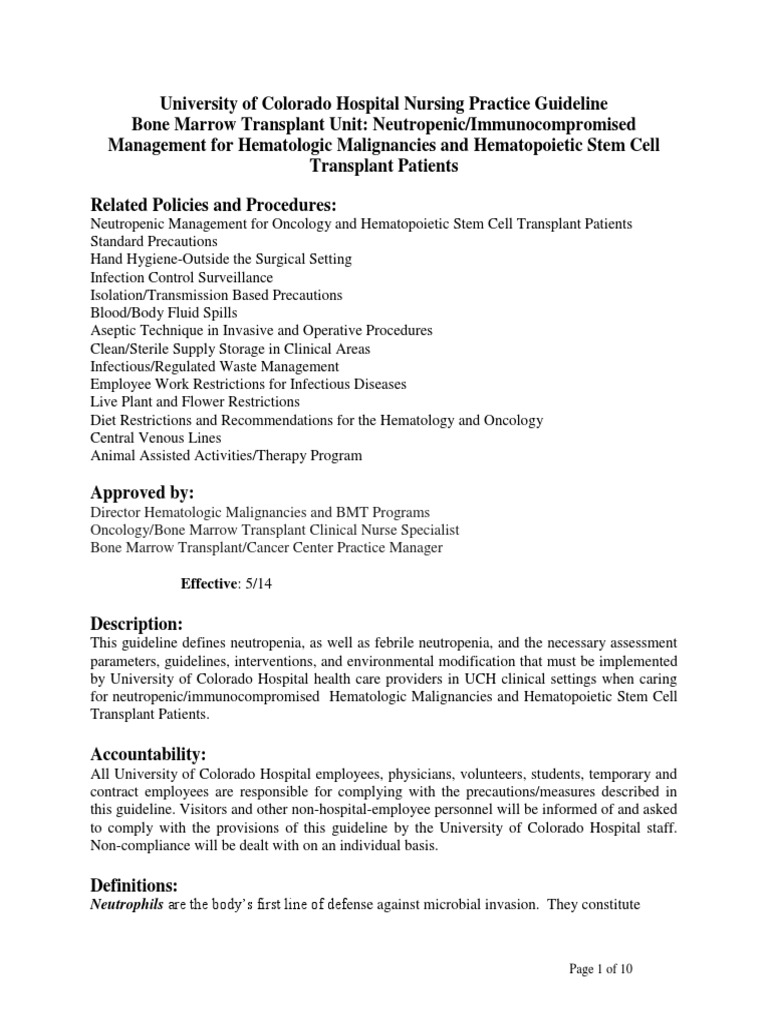 Final For Guidelinecom | PDF | Hematopoietic Stem Cell Transplantation ...