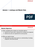 Module 7: Catalogs and Master Data: Siebel 8.0 Essentials