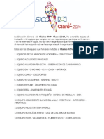 Clasico Rcn Claro 2014 Equipos Invitados y Plazos de Inscripcion