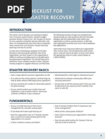 Checklist For Disaster Recovery