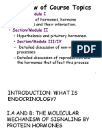 Overview of Course Topics: Section/Module I