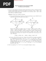 RMO Regional Maths Olympiad Solved Previous Year Question Paper - 2000