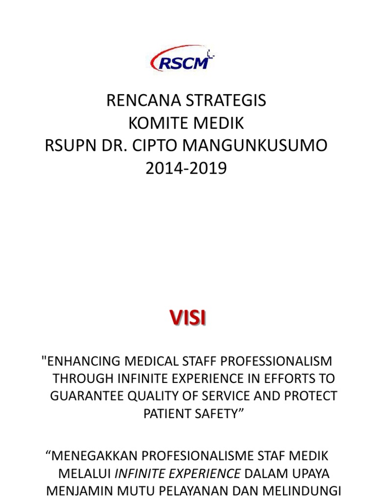 Visi dan Misi RSCM 2014-2019 | PDF | Bisnis