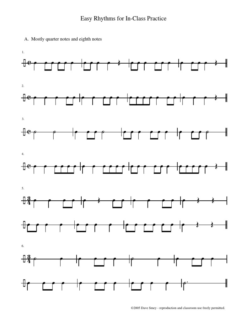 Easy Rhythms | PDF
