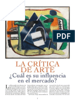 La Critica Del Arte en El Mercad