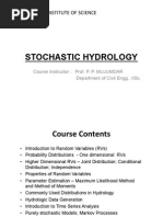 Stochastic Hydrology: Indian Institute of Science