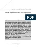 Ejercicos Para Tratar Las Distorsiones Cognitivas en Niños de 8 a 10 Años