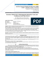 Inventory Model (M, T) With Quadratic Backorder Costs and Continuous Lead Time Series 1