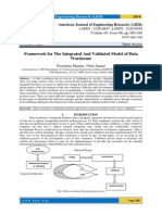 Framework For The Integrated and Validated Model of Data Warehouse