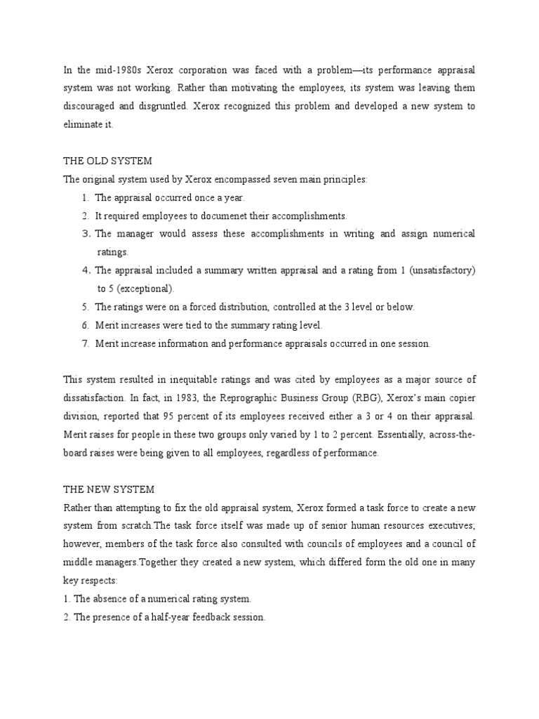 Motivation at xerox case study solution image