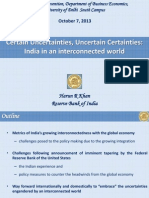 Certain Uncertainties, Uncertain Certainties: India in An Interconnected World