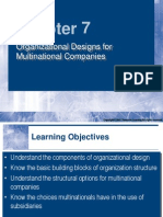 Organizational Designs For Multinational Companies