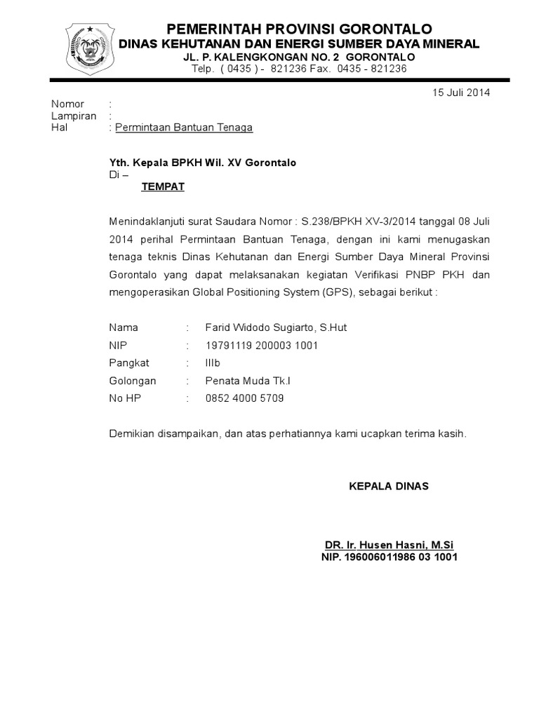 Surat Balasan Permintaan Tenaga  PDF