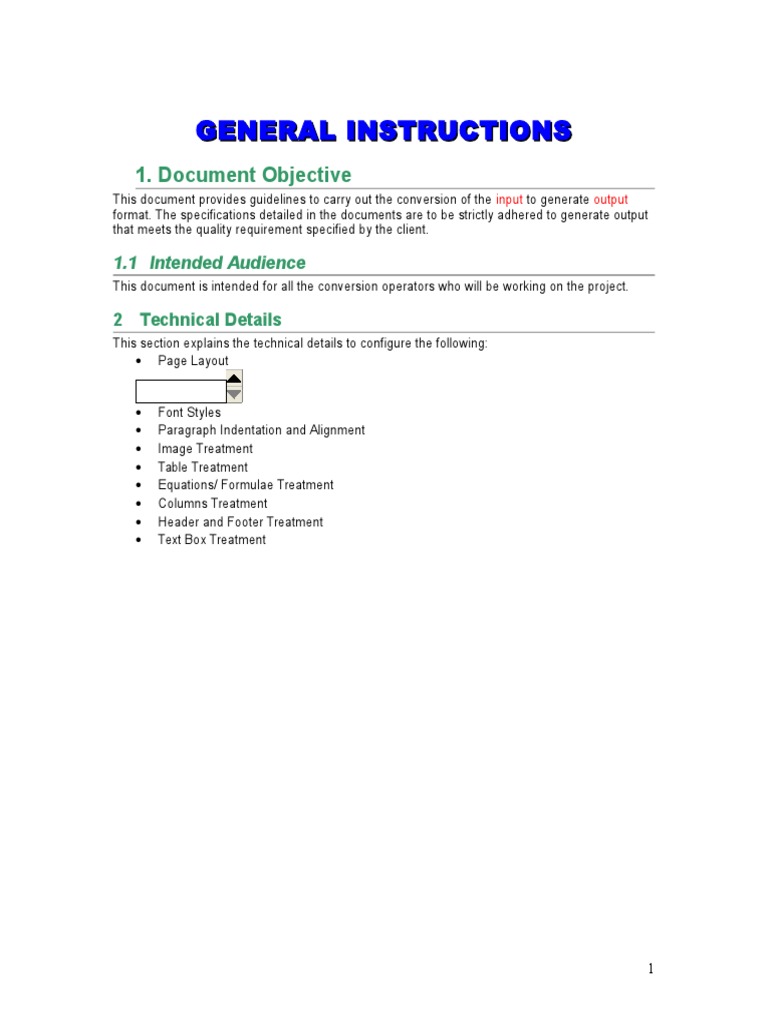 Conversion Guidelines for Document Formatting | PDF | Portable Document ...