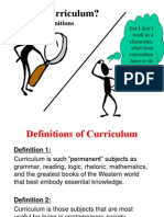 What Is Curriculum?: A Variety of Definitions