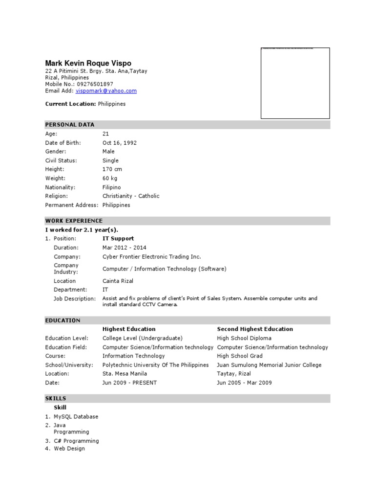 IT Support Specialist Profile | PDF