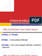 Ethics in Public Sector - Framework and Legal Bases