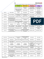 Weekly Schedule HWH Fall14