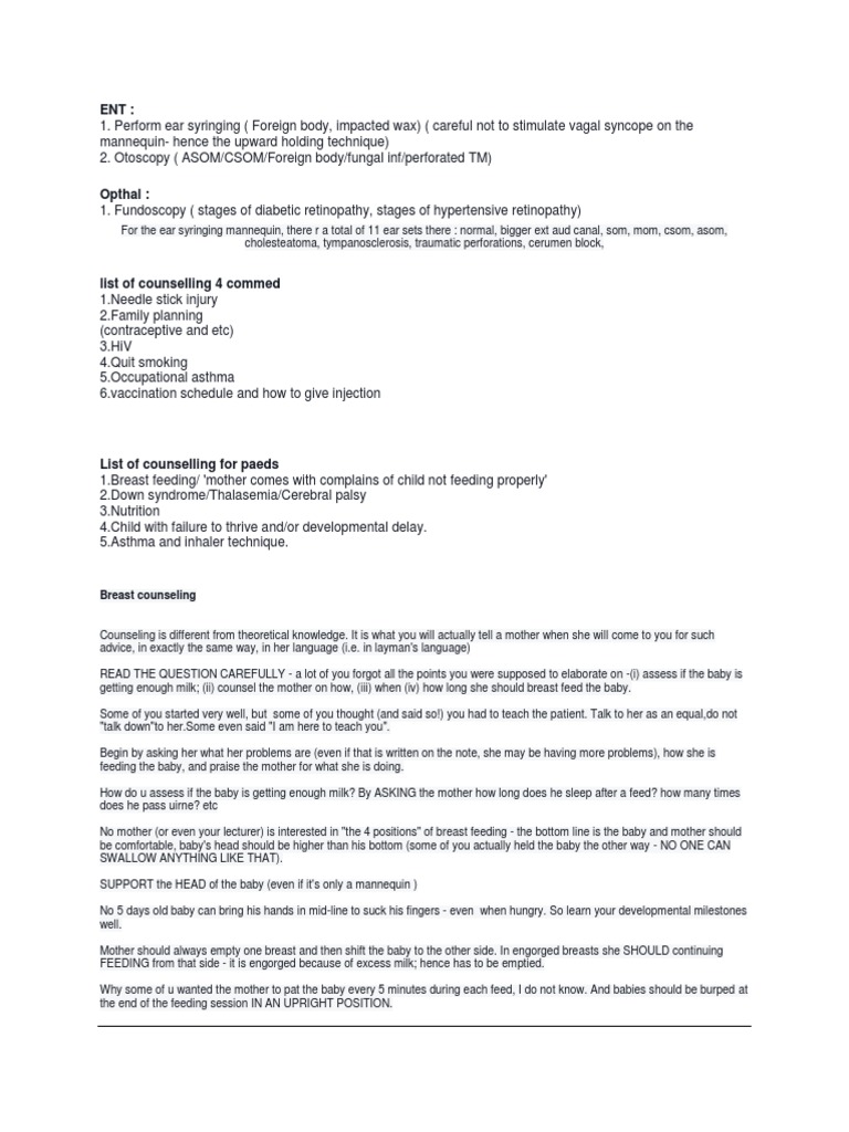 Osce Download Free Pdf Breastfeeding Medical Specialties