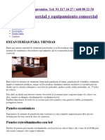 Estanterías para Tiendas. Madera, Metálicas PDF
